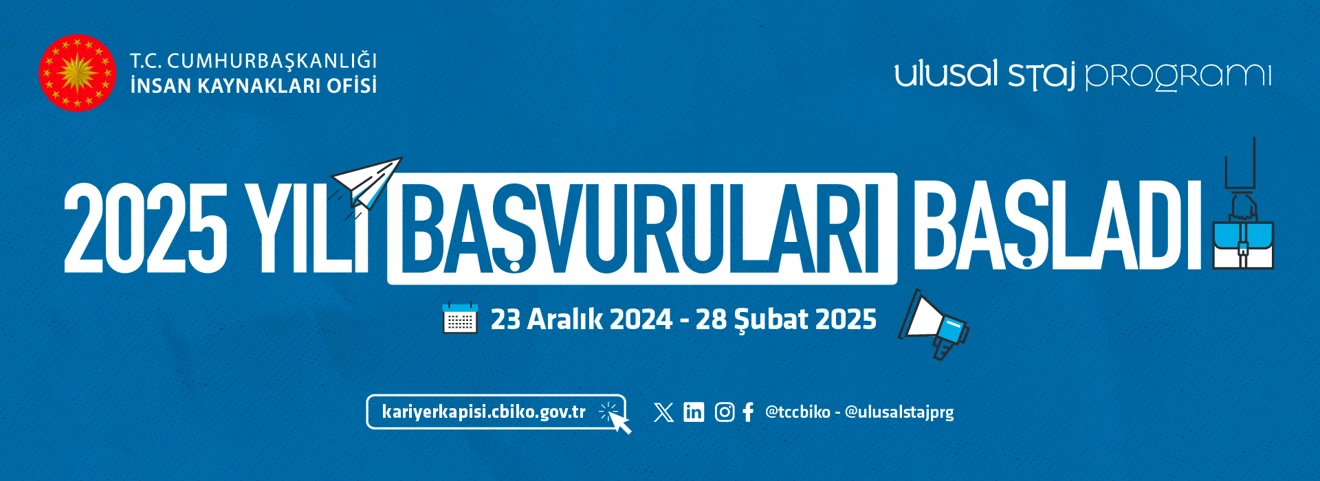 2025 Yılı Ulusal Staj Programı Başvuruları Başladı